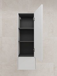 Style Line Шкаф пенал Лима 36 Plus подвесной эмаль белая матовая – фотография-4